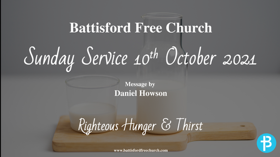 Sunday Service 10th October 2021
